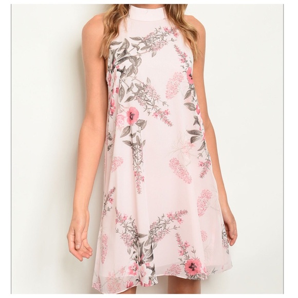 🆕Pink floral dress. - Picture 3 of 4